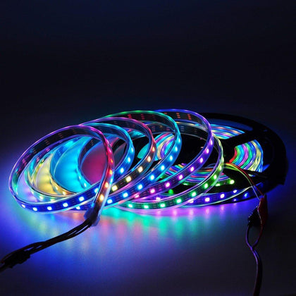 5m 5V WS2812B WS2812 Led Strip light Individually Addressable Smart RGB Led pixel strips Black/White PCB Waterproof IP30/65/67