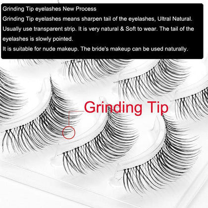 ICYCHEER Japanese Natural Style False Eyelashes Makeup Ultra Light Air Lashes Extension Handmade Soft Upper and Lower Eyelashes