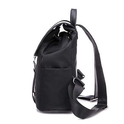 Women Backpack School Bags For Teenager Girls Nylon Zipper Lock Design Black Femme Mochila Female Backpack Fashion Sac A Dos