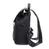 Women Backpack School Bags For Teenager Girls Nylon Zipper Lock Design Black Femme Mochila Female Backpack Fashion Sac A Dos (Black)