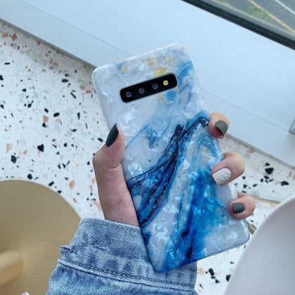 DCHZIUAN Conch Shell Marble Phone Cases For Samsung Galaxy S10 Plus S10 Case Cover For Samsung S8 S9 Plus Note 8 9 Silicone Case