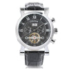 Tiedan Mens Watch Luxury Top Tourbillon Mechanical Clock Male Military Business Self-Winding Wristwatch Genuine Leather Day Hour