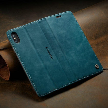 CaseMe Retro Wallet Case For iPhone x xs max Luxury PU TPU PC Card Leather Magnetic Cover For iPhone 6s 7 8 Plus Flip Phone Case