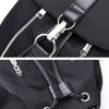 Women Backpack School Bags For Teenager Girls Nylon Zipper Lock Design Black Femme Mochila Female Backpack Fashion Sac A Dos (Black)