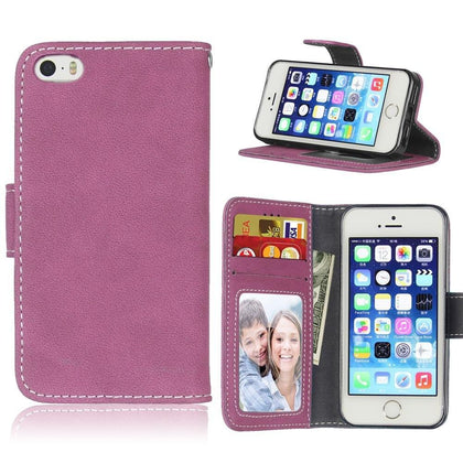 Wallet Leather Case for Apple iPhone 5 5S SE Luxury Phone Coque Cover For iPhone5 Flip Cases Capa Fundas for iPhone SE Bag