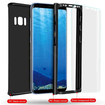 ZNP 360 Degree Full Cover Protection Case For Samsung Galaxy S9 S8 Plus Note 8 Case For Samsung S8 Note 8 Screen Protector Film