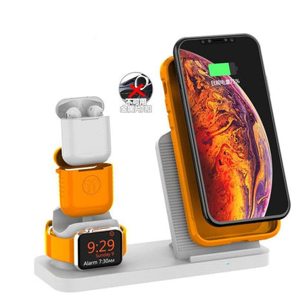 Three-in-one wireless charger for AirPower apple watch quickly charges 9V for iPhone 8 iPhone X xr xsmax wireless transmitter