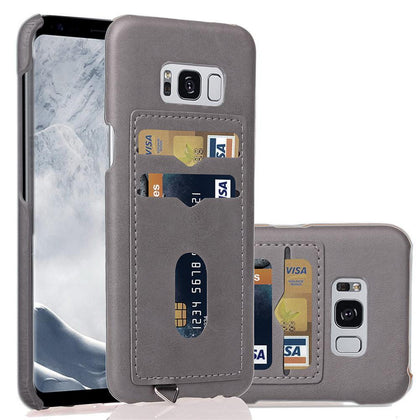 2-layer Business Credit Pocket For Samsung Galaxy S10 S9 S8 S7 case ID Card Holder Slim Case for Samsung Note9 S7 Edge S10+ S10E