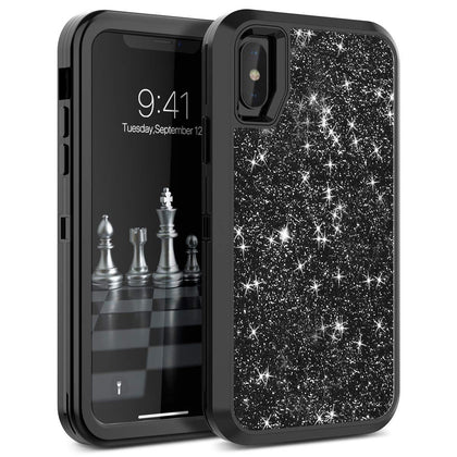 Shockproof Protect For Apple iPhone XR X XS Max Case Hybrid Hard Rubber Impact Armor Bling Phone Cases For iPhone 7 8 Plus Cover