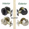 Probrico Deadbolt With Key And Button Nickel /Oil Rubbed Bronze Finished Single Cylinder Home Door Gate Atresia Mortice Haedware