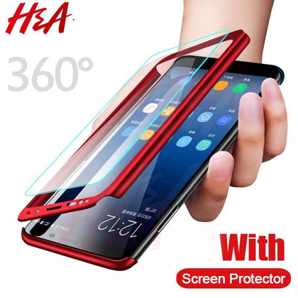 H&A 360 Luxury Full Protective Case For Samsung Galaxy S9 S8 Plus S6 S7 Edge Note 9 8 A5 A7 A3 2017 Anti-knock Cover S8 S9 Case