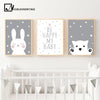 Baby Nursery Wall Art Canvas Poster Print Cartoon Rabbit Bear Painting Nordic Kids Decoration Picture Children Bedroom Decor