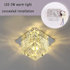 Ceiling Lights Aisle Crystal Led Square 3W/5W Modern Simplicity Flush Mount Decoration Light Fixturehallway Living Room Foyer