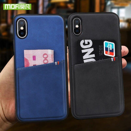 MOFi For iPhone 7 8 X Case For iPhone 7 8 Plus Bag Card Case For iPhone X 10 Case Cover PU Leather Luxury Wallet Card Back Cover