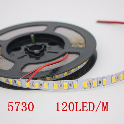 120leds/m LED Strip Light tape 12V 5730 SMD  White Warm White 1m 2m 3m 4m 5m  For Ceiling Counter Cabinet Light non waterproof