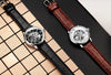 Orkina Male Mechanical Hand-Wind Skeleton Wristwatch Luminous Hands Watch For Men