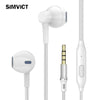 Simvict Sports Earphone With Microphone 3.5Mm In-Ear Stereo Earbuds Headset For Computer Cell Phone Mp3 Music Headphones