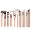 15Pcs Pink Makeup Brushes Set Pincel Maquiagem Powder Eye Kabuki Brush Complete Kit Cosmetics Beauty Tools With Leather Case