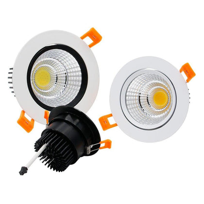 [DBF]Super Bright Epistar COB LED Recessed Downlight 5W 9W 12W Warm White/Natural White/Cold White LED Ceiling Spot Light AC220V