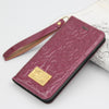Latest Camellia Wallet Flip Patent Leather Case For Iphone X 6S 8 7 Plus Xs Max Genuine Leather Phone Cover Cases Bag Pouch