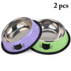 New Pet Product For Dog Cat Bowl Stainless Steel Anti-Skid Pet Dog Cat Food Water Bowl Pet Feeding Bowls Tool Pet Feed Supplies