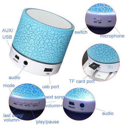 LED speaker bluetooth handsfree wireless speakers hifi stereo super bass speaker portable bluetooth speaker for mobile phone