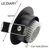 Lediary 110V-220V Led Spot Downlights 3W 55Mm Hole White/Silver/Black Indoor Living Room Down Lights Led Ceiling Recessed Lamp