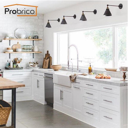 Probrico 20PCS Cabinet T Bar Handle Diameter 12mm CC 50mm~320mm Stainless Steel Furniture Drawer Knob Kitchen Cupboard Door Pull