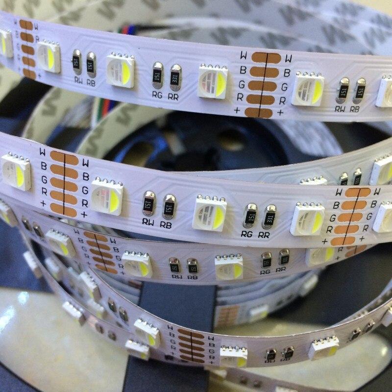 New Arrival 4 Colors In 1 Led Rgbw Led Strip Waterproof 24V 12V 5050 Smd 60Led/M 5M/Roll Rgbw Led Strip Light Free Shipping