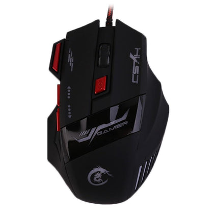 H100 Professional Gaming Mice Devices Adjustable 5500DPI Wired Gaming Mouse 7 Buttons Luminescence Computer Mouse for PC laptop
