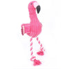 1Pc Popular Funny Wild Flamingo Shape Dog Toy Squeaky Pet Puppies Chew Toy Plaything Sound Toys (Pink 20X14X8Cm)