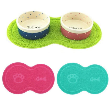Cute Colorful Wipe Clean Pet Supplies Pet Dog Puppy Cat Feeding Mat Pad Cute PVC Bed Dish Bowl Food Water Feed Placemat 2019