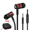 Ptm In-Ear Earphone Super Bass Headset With Microphone Stereo Sound Earbuds For Phone Iphone Xiaomi Samsung Fone De Ouvido 3.5Mm