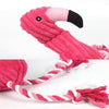 1Pc Popular Funny Wild Flamingo Shape Dog Toy Squeaky Pet Puppies Chew Toy Plaything Sound Toys (Pink 20X14X8Cm)