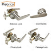 Probrico Locksets Stainless Steel Locks Entrance/Privacy/Passage Door Lock Brushed Nickel Door Knob Door Lever Handle Dl815Sn