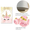 Pink Unicorn Poster Nursery Quotes Art Wall Canvas Print Painting Nordic Style Decorative Picture Baby Girl Bedroom Decoration