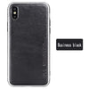 Genuine Leather For Iphone 7 Case Fashion Business Phone Case For Iphone 8Plus X Xs Solid Color Shock Resistance Protective Case