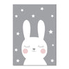 Baby Nursery Wall Art Canvas Poster Print Cartoon Rabbit Bear Painting Nordic Kids Decoration Picture Children Bedroom Decor