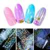 4*120Cm Laser Nail Foil Firworks Holographic Transparent Refraction Manicure Nail Art Decos Lucency 8 Patterns Starry Stickers