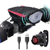 Bike Light Led Flashlight With Bell + Horn Luces Bicicleta Lamp Mtb Road Cycling Headlight Bicycle Accessories