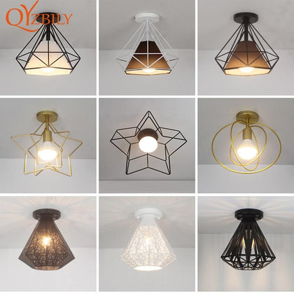 Ceiling lights Minimalist Retro Ceiling Lamp Glass E27 industrial decor  lamps for living room Home Lighting Lustre Luminaria