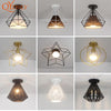 Ceiling Lights Minimalist Retro Ceiling Lamp Glass E27 Industrial Decor  Lamps For Living Room Home Lighting Lustre Luminaria
