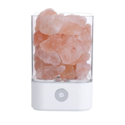 USB Crystal Light natural himalayan salt lamp Mood Creator led Air Purifier Mood Creator Indoor lava decorative table lamp bedsi