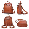 New Vintage Women Backpack High Quality Leather Brand Female Shoulder Bag Lady Multifunction Backpack Hot School Bags For Girls