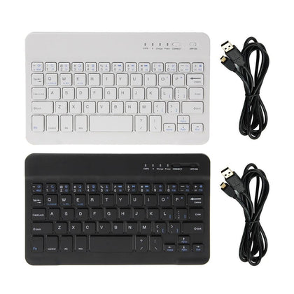 8/9/10 Inch Mini Wireless Bluetooth 3.0 Keyboard for iPad Tabs Galaxy IOS Android Windows Tablets Mobile phone Aluminium Russian