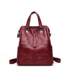 Lanyibaige Women Backpack High Quality Leather Pure Color Backpacks School Bags For Teenagers Girls Backpacks Herald Fashion