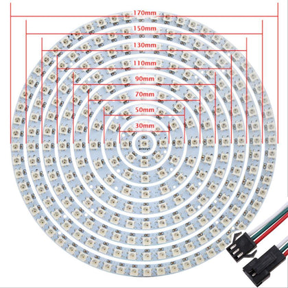 Addressable pixel WS2812B Ring 1 8 12 16 24 32 40 48 60 93 241 LEDs WS2812 SK6812 5050 RGB LED Ring WS2811 ic Built-in RGB  DC5V
