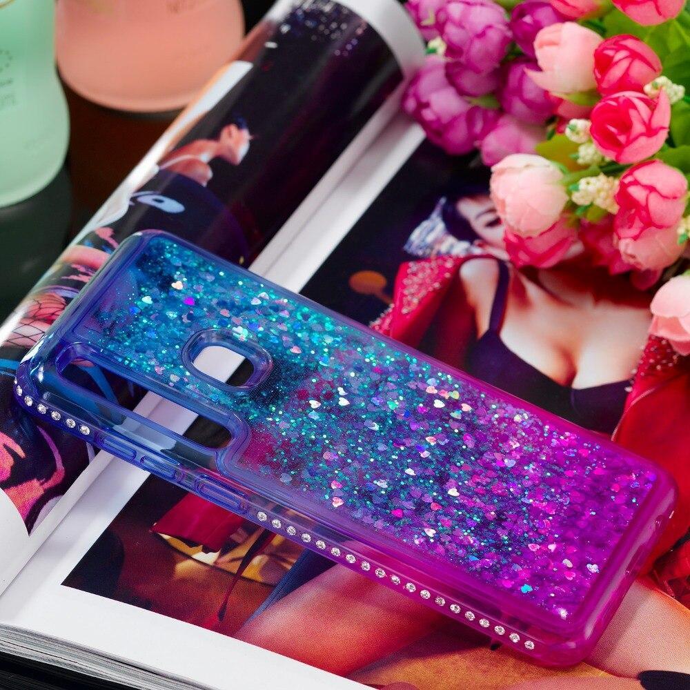 Diamond Glitter Silicone Case For Samsung Galaxy A9 2018 A9 Star Pro A9S A9200 Liquid Quicksand Bling Floating Flowing Cover