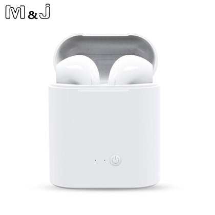 M&J I7S TWS Earbuds Wireless Bluetooth Double Earphones Twins Earpieces Stereo Music Headset For iPhone not i10 i13