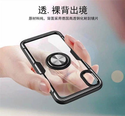 Tempered Glass Case For iphone XS Max case Luxury Magnetic Ring Stand Rubber Back Cover For iphone 6 6s 7 8 plus X XR Coque